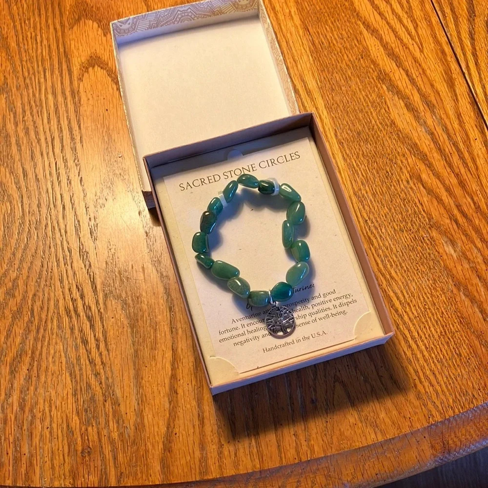 Sacred Stone Circles Bracelet with Tree Charm USA NWOT